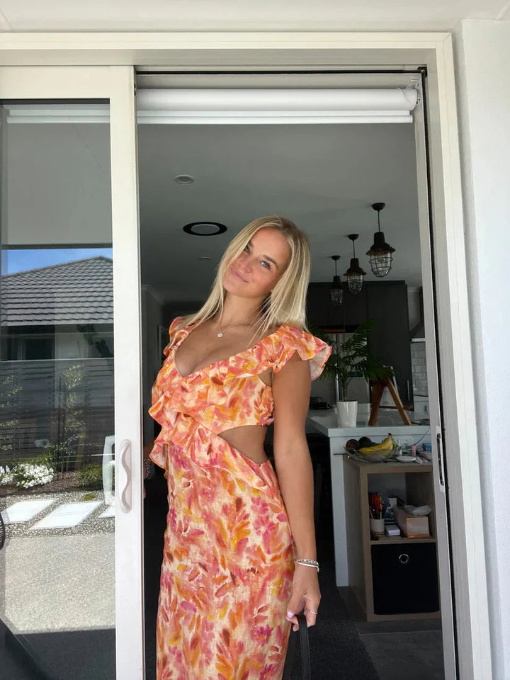 Rosalina Ruffle Maxi Dress