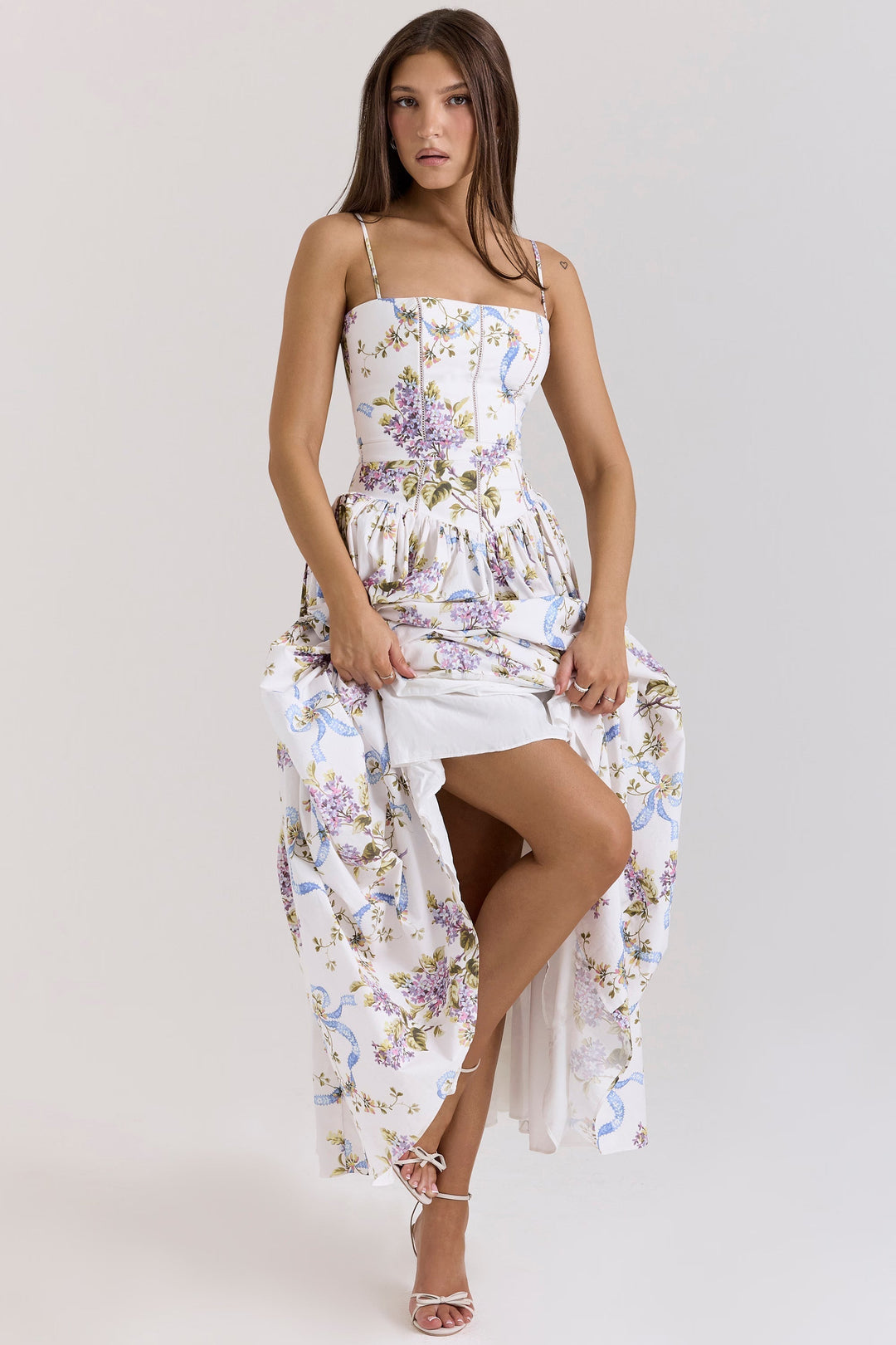 Elarisse Floral Corset Maxi Dress