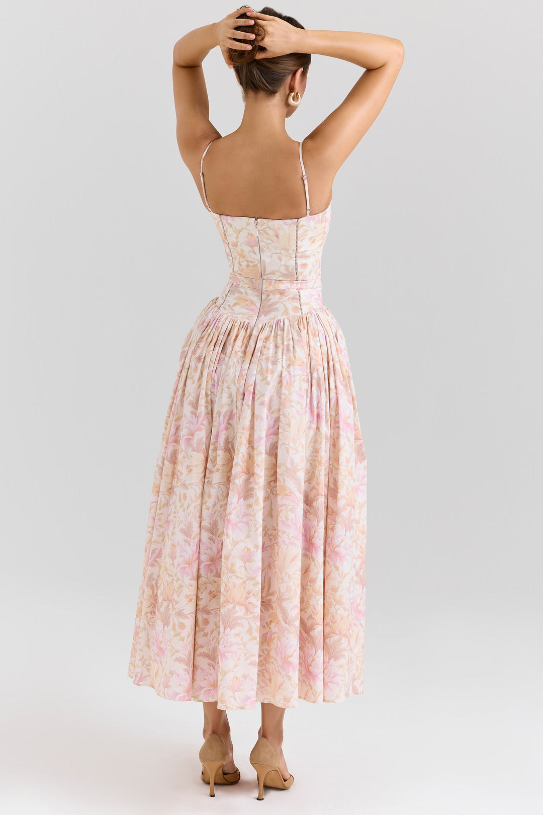 Elarisse Floral Corset Maxi Dress