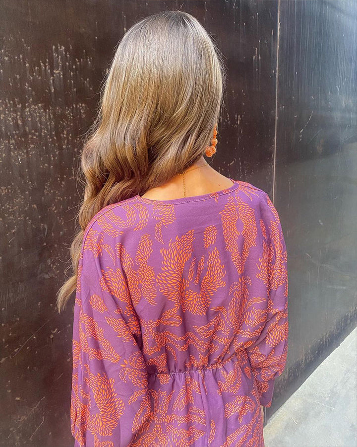 Stormi Printed Twist Midi Dress