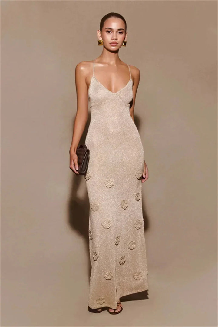 Fleur Textured Slip Maxi Dress