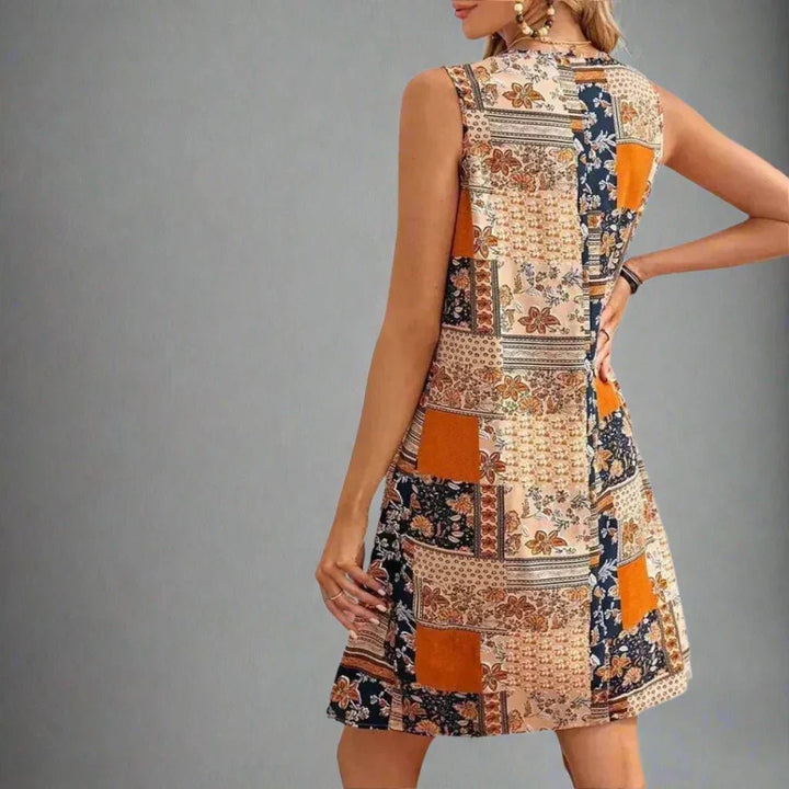 Solmara Patchwork Mini Dress