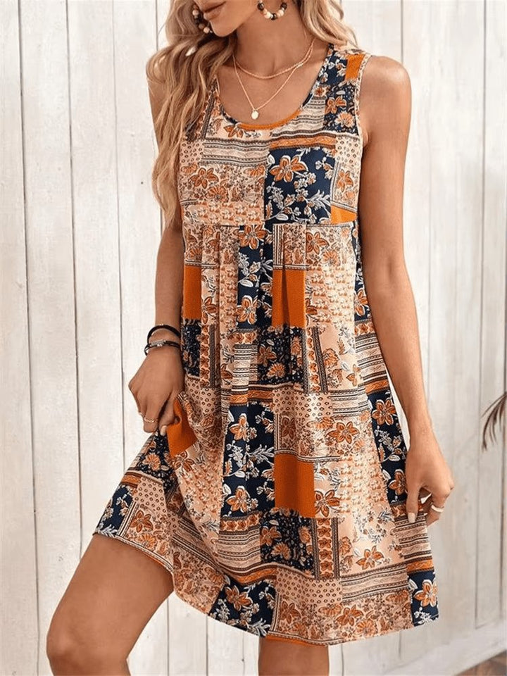 Solmara Patchwork Mini Dress