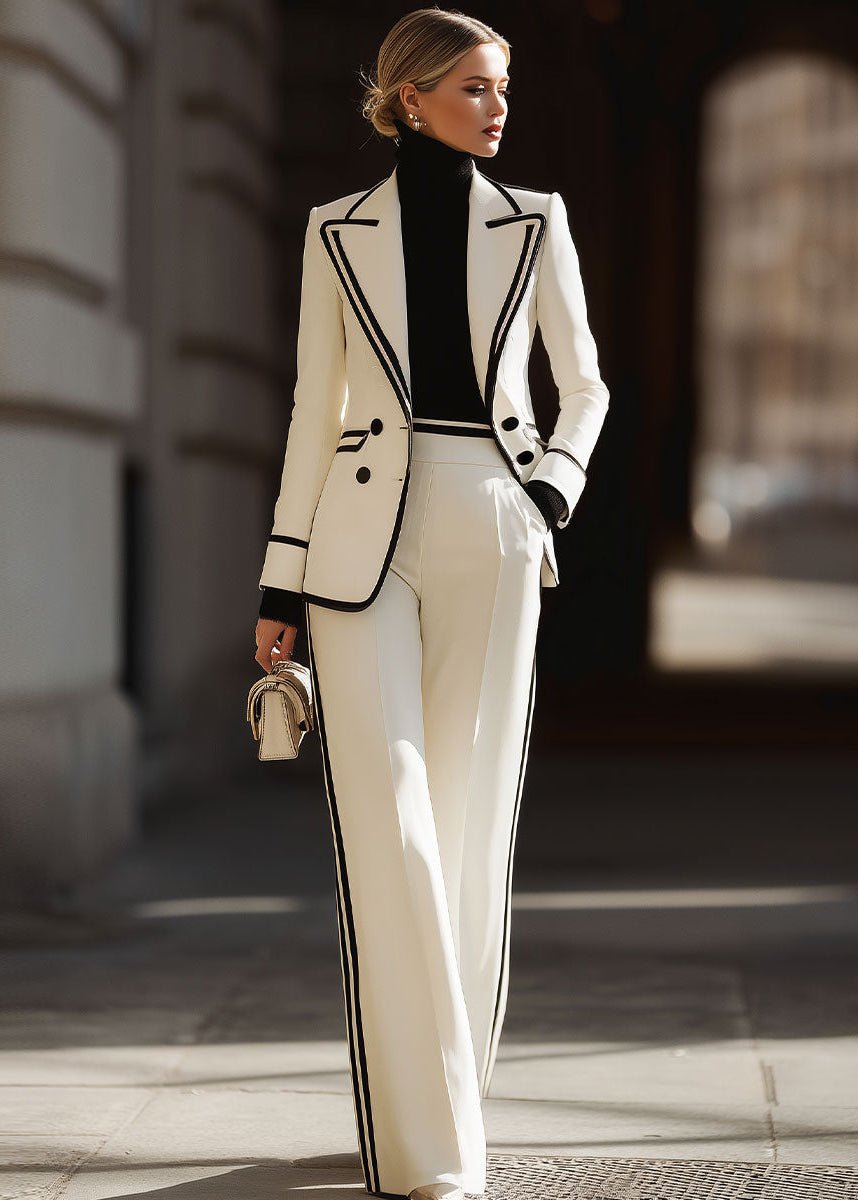 Petra Contrast Trim Tailored Trouser Set