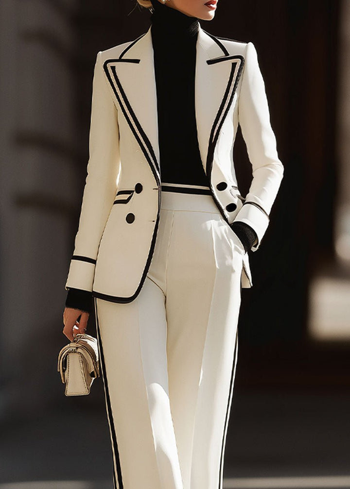 Petra Contrast Trim Tailored Trouser Set