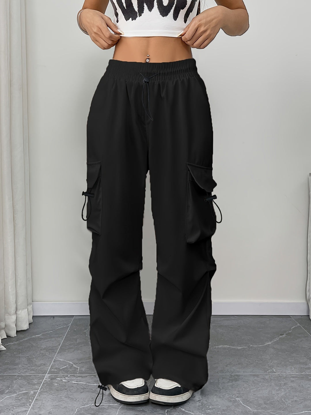 Chloe Wide Leg Cargo Trousers