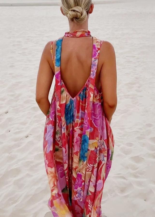 Rosavelle Floral Tie Waist Maxi Dress