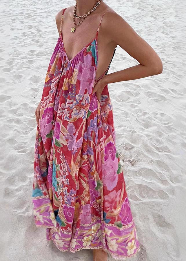 Rosavelle Floral Tie Waist Maxi Dress