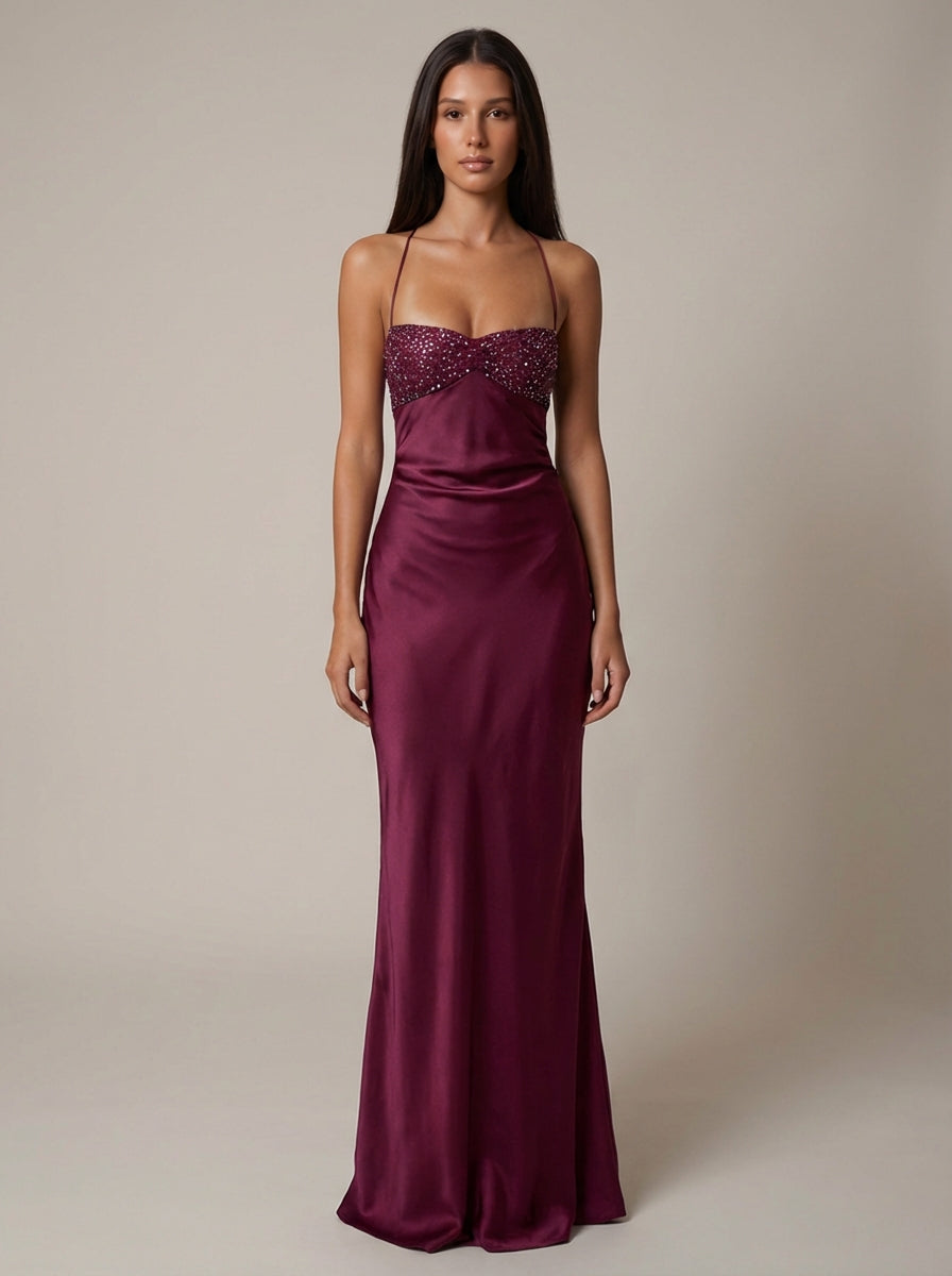 Cadence Satin Maxi Dress