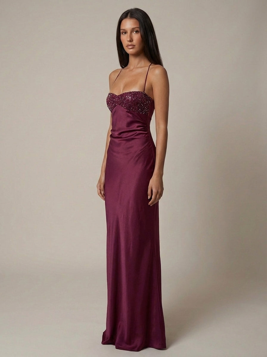 Cadence Satin Maxi Dress