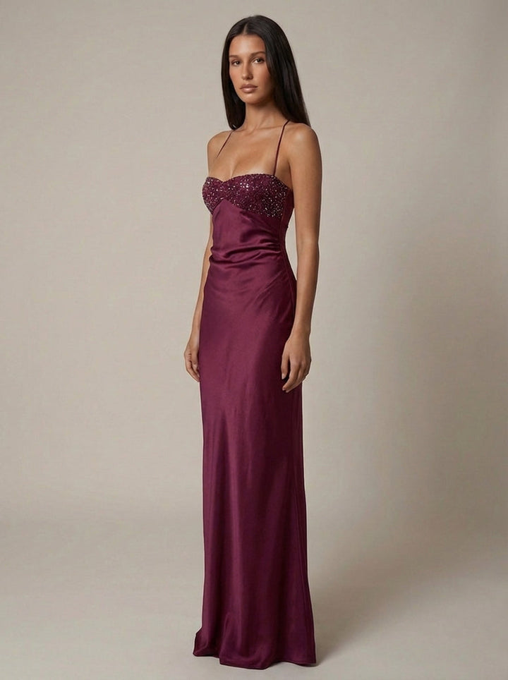 Cadence Satin Maxi Dress