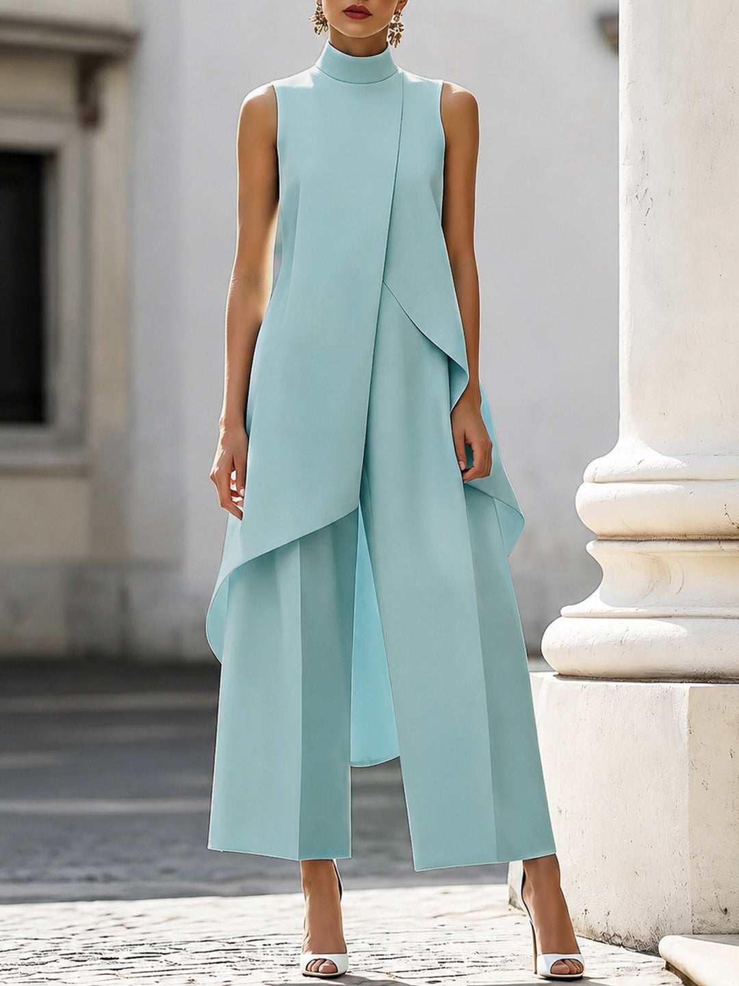 Larissa Asymmetric Tunic Wide Leg Set