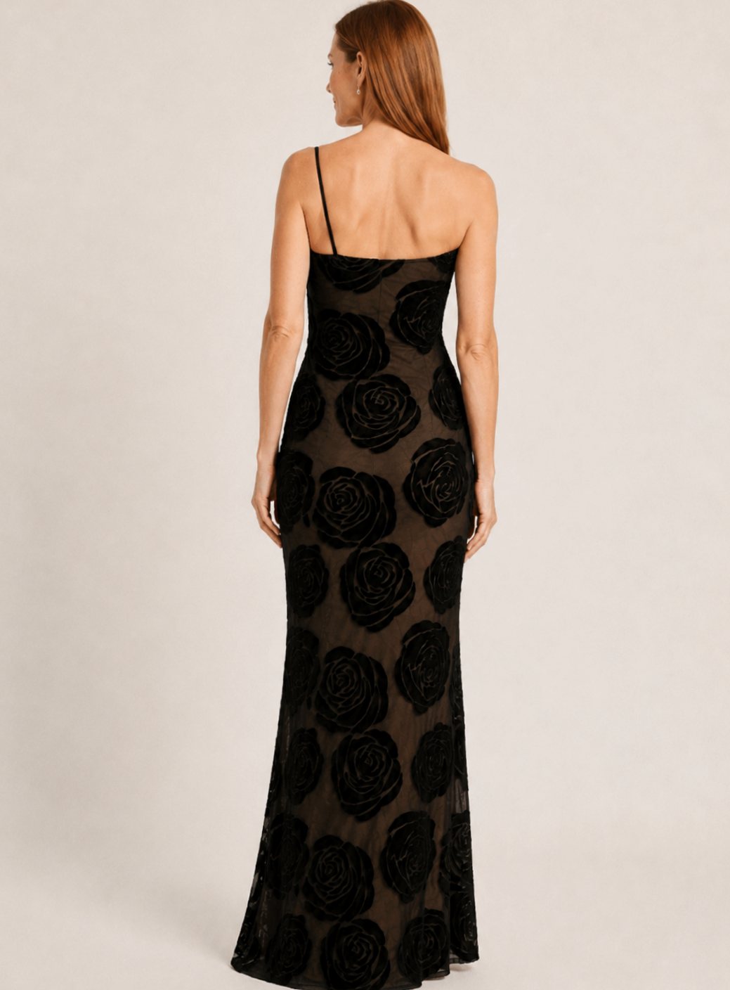 Eden Floral Appliqué Strappy Maxi Dress