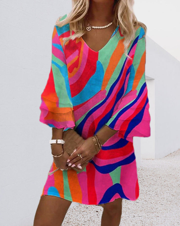 Solea Abstract Print Mini Dress