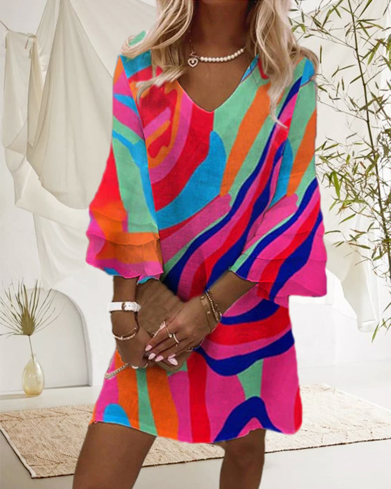 Solea Abstract Print Mini Dress