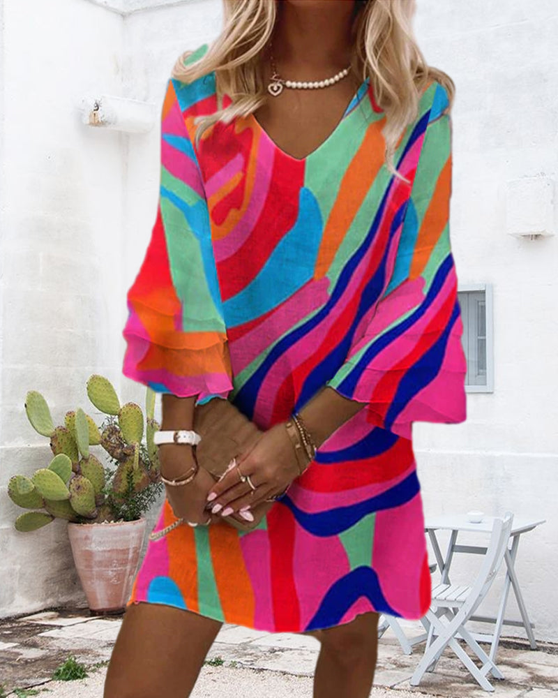 Solea Abstract Print Mini Dress