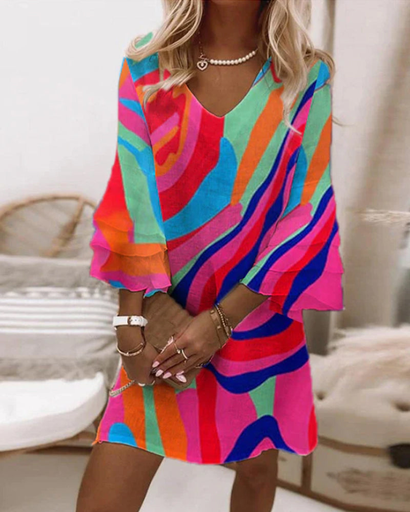 Solea Abstract Print Mini Dress