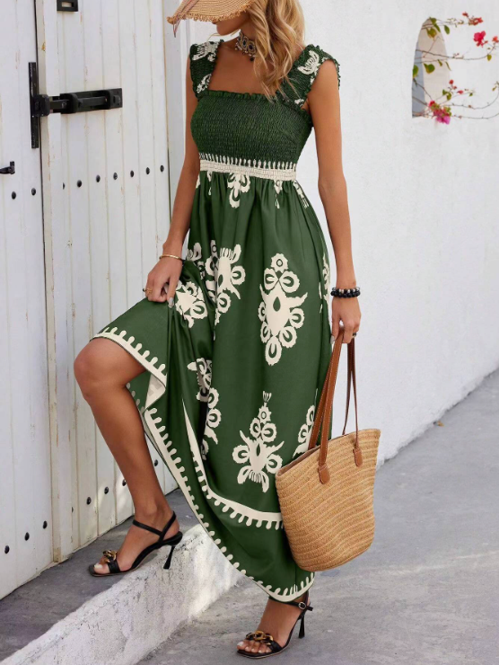 Nicolette Printed Resort Maxi Dress