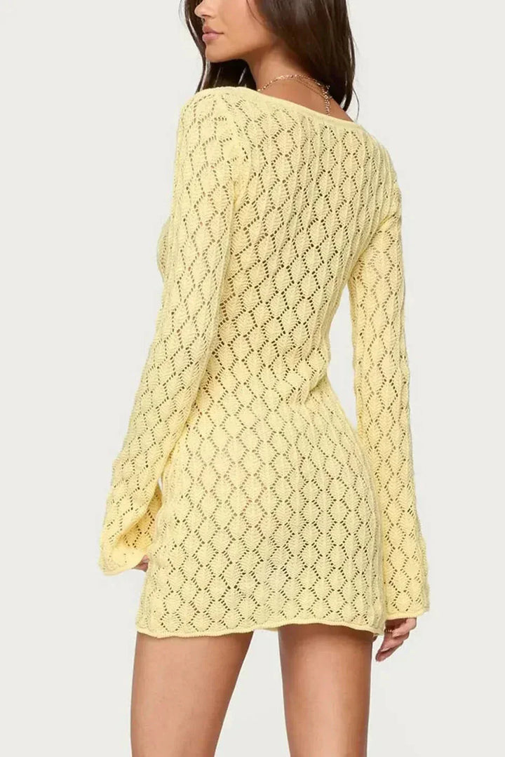 Presley Crochet Knit Mini Dress