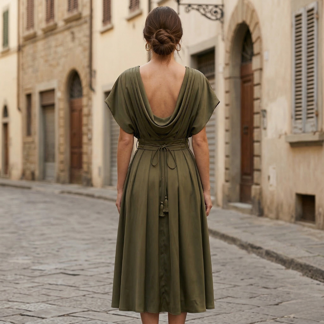 Elaria Tie Waist Midi Dress