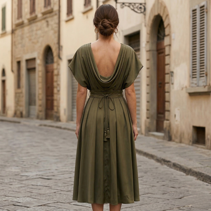 Elaria Tie Waist Midi Dress