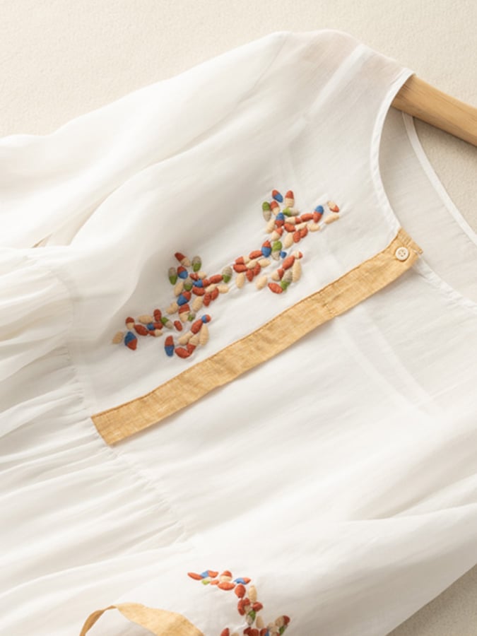 Lunaria Embroidered Midi Dress