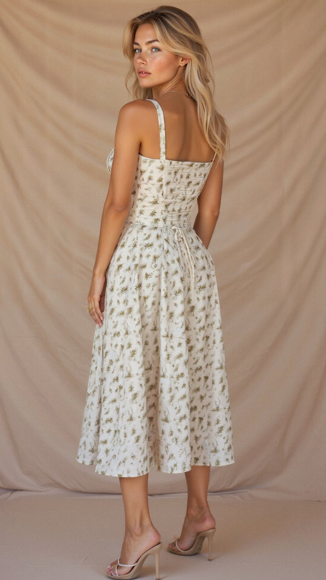 Floral Corset Midi Dress