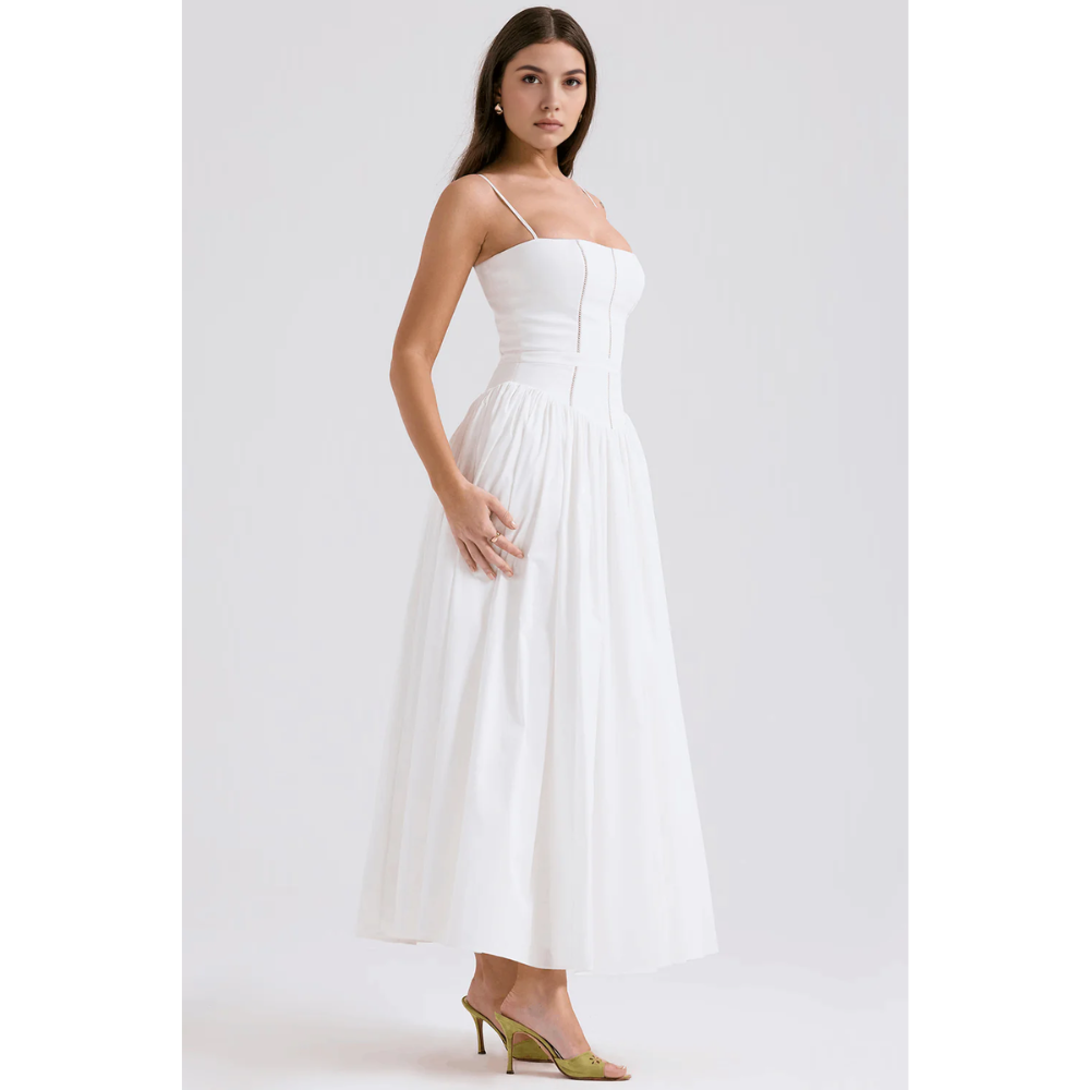 Zelda Printed Corset Midi Dress