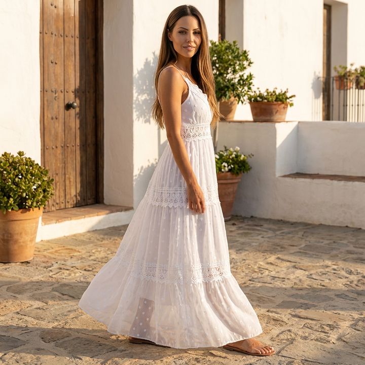 Malia Lace Trim Maxi Dress