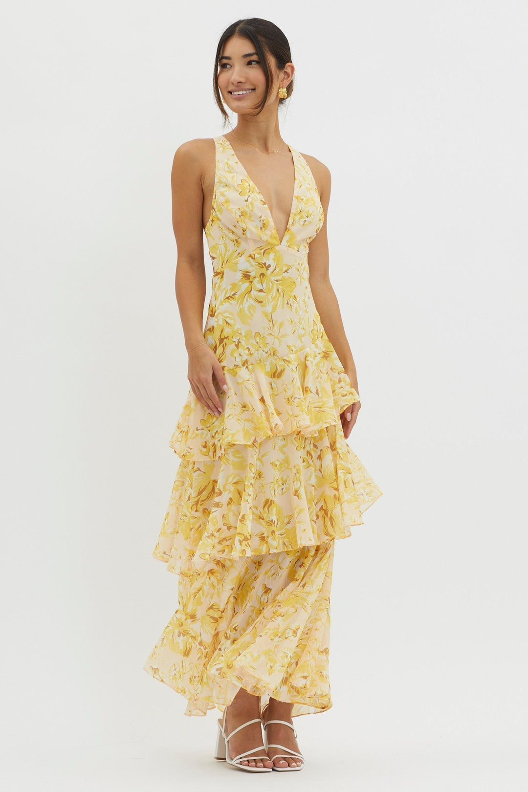Oriana Tiered Floral Maxi Dress