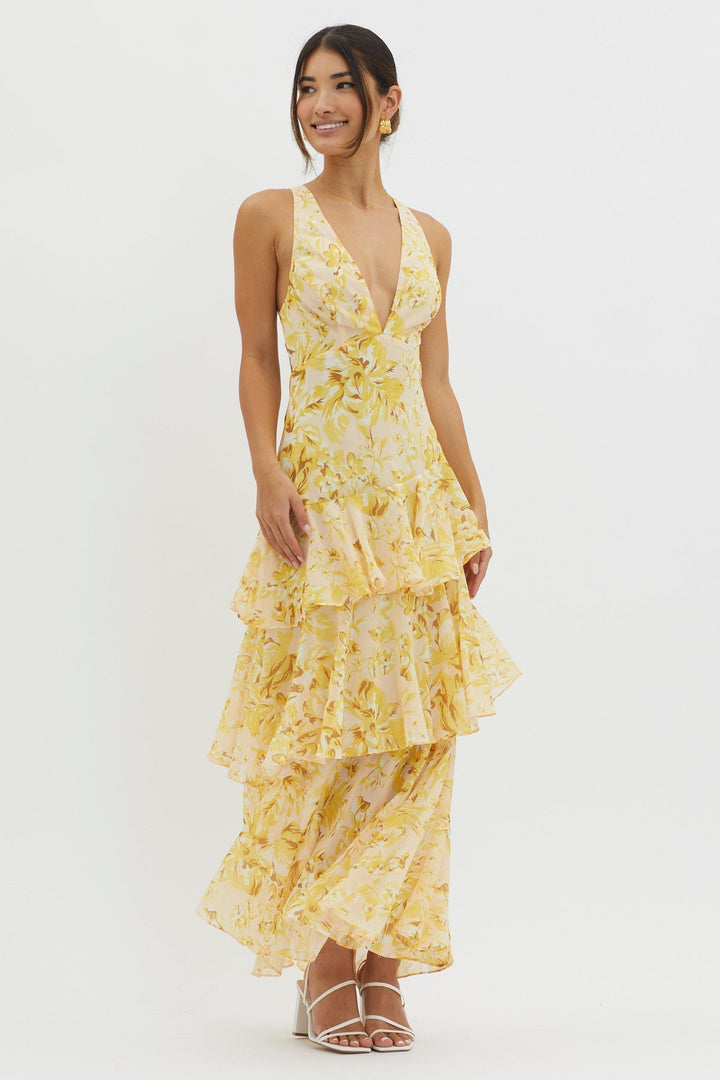 Oriana Tiered Floral Maxi Dress