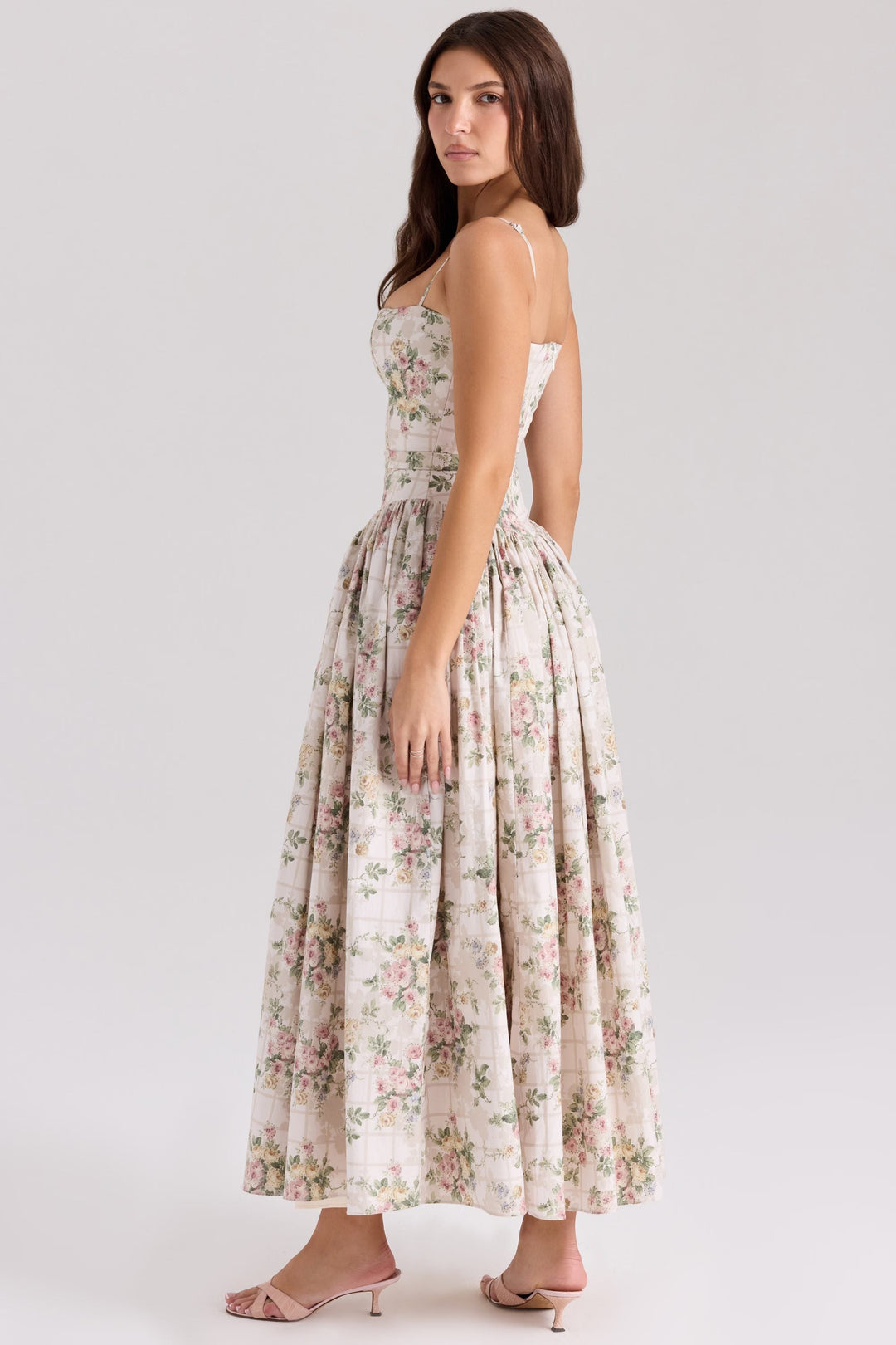 Celestielle Floral Corset Maxi Dress