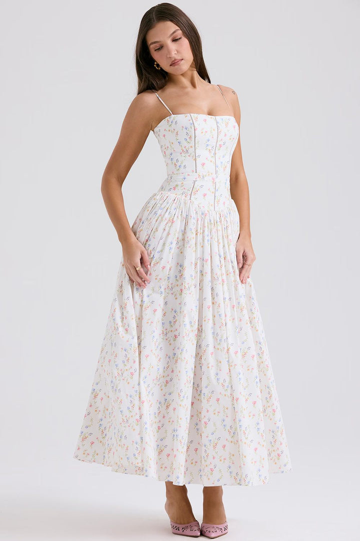 Celestielle Floral Corset Maxi Dress