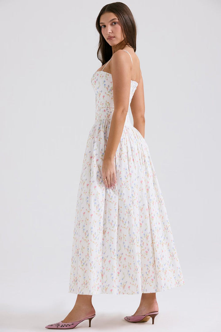 Celestielle Floral Corset Maxi Dress
