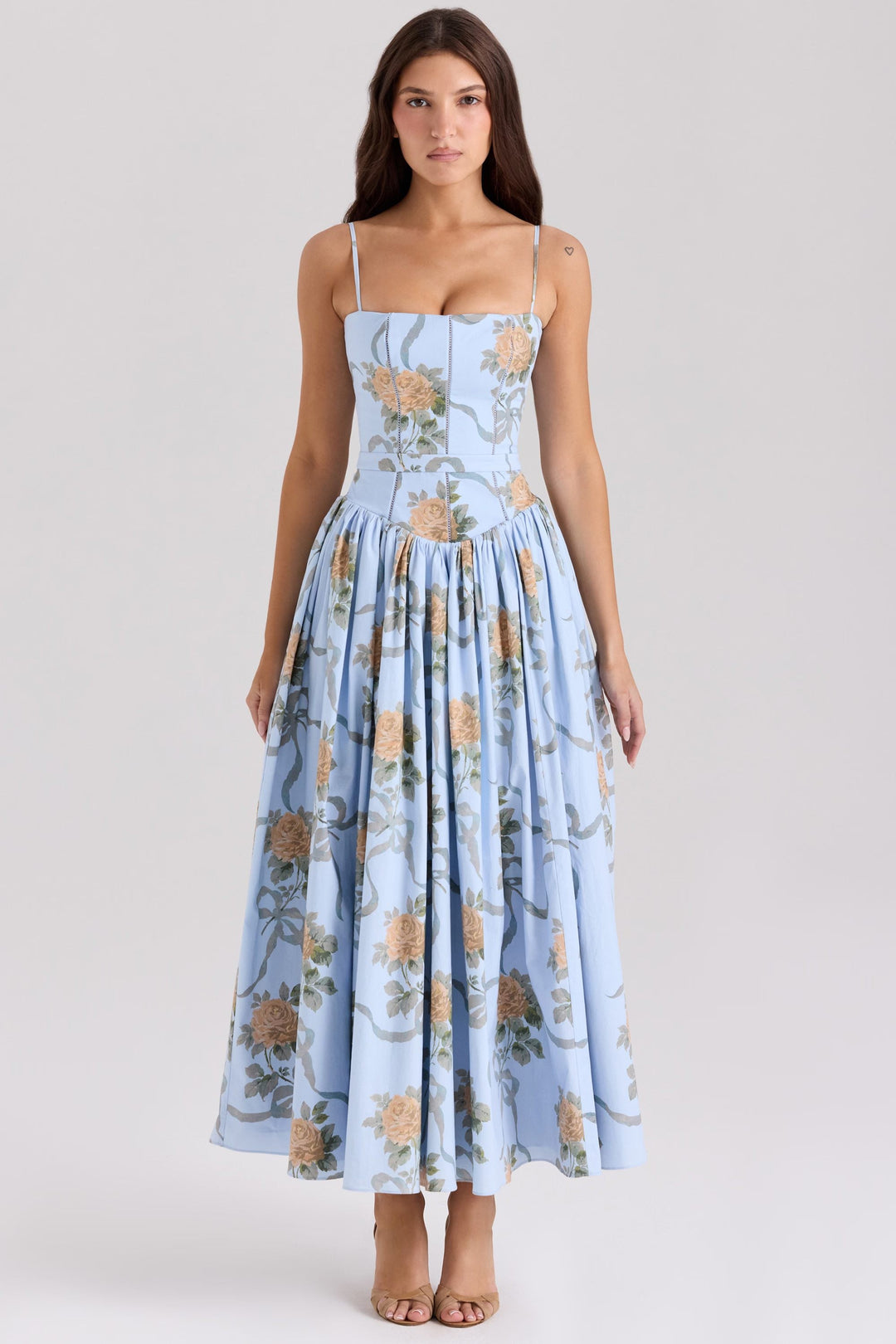 Celestielle Floral Corset Maxi Dress