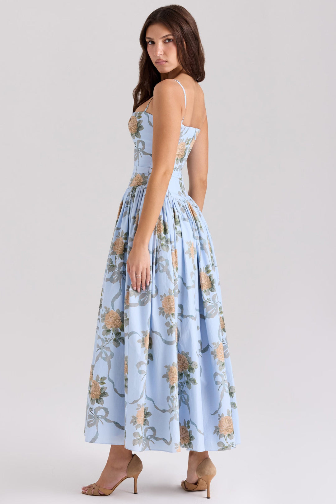 Celestielle Floral Corset Maxi Dress