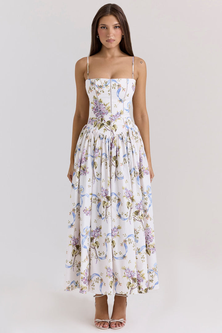 Celestielle Floral Corset Maxi Dress