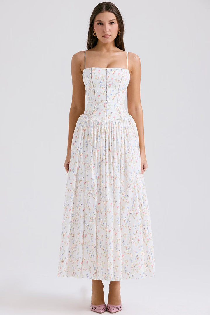Celestielle Floral Corset Maxi Dress
