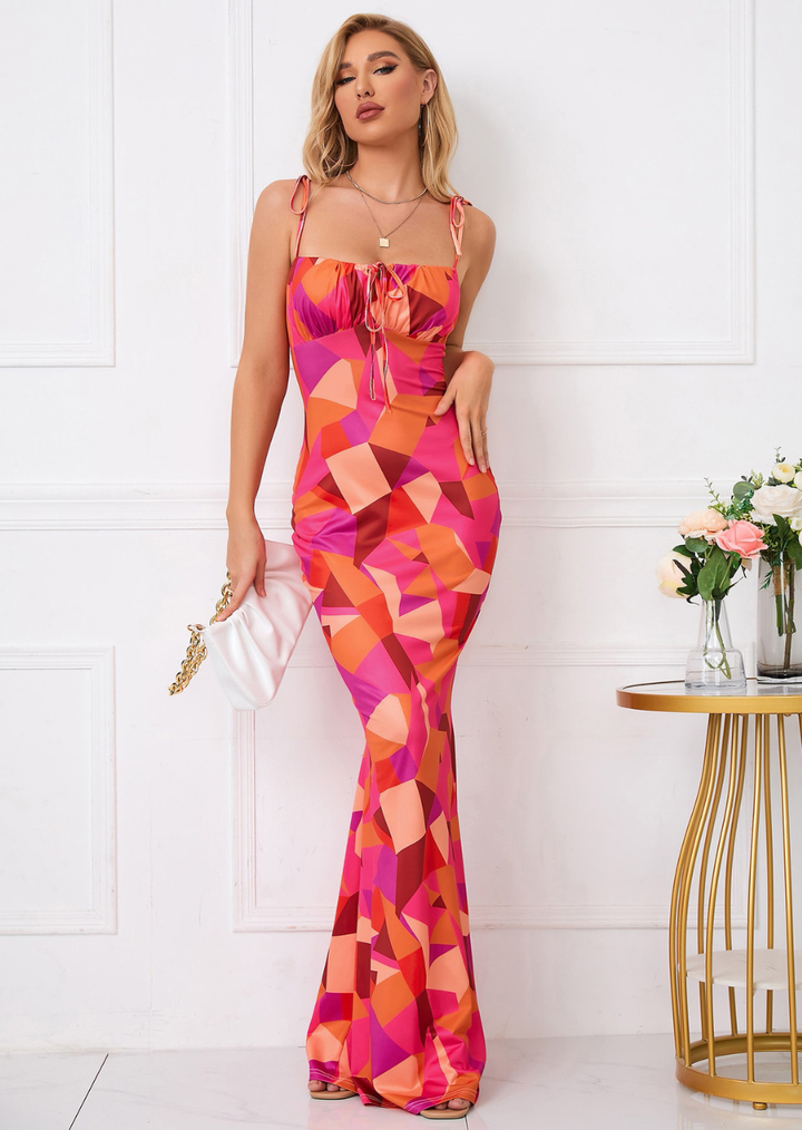 Maeve Printed Bodycon Maxi Dress