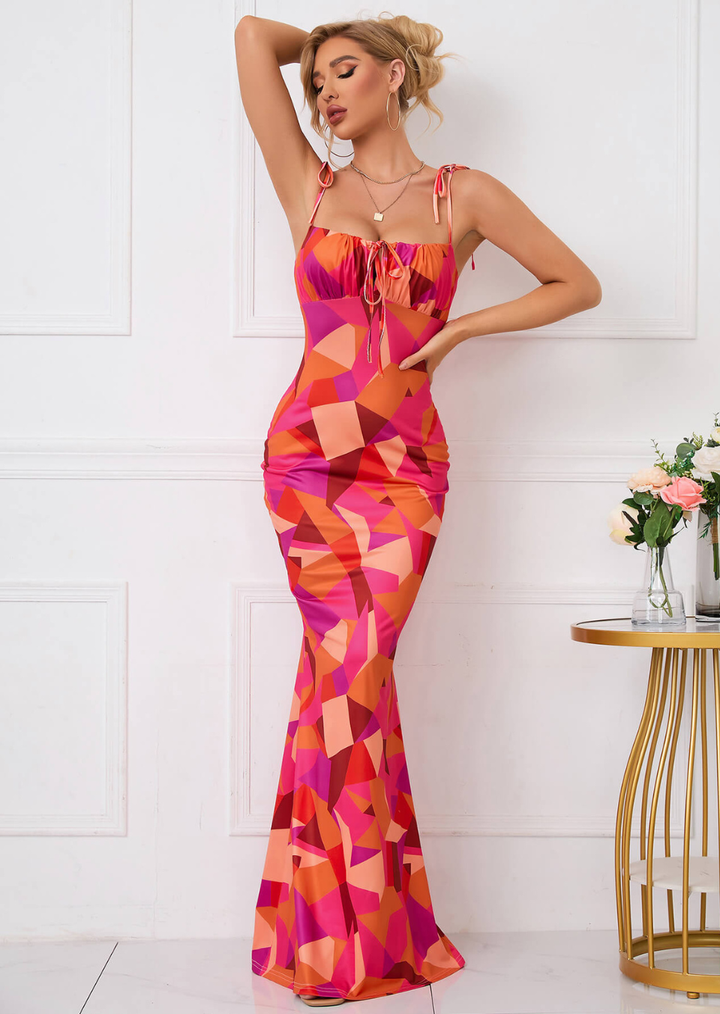 Maeve Printed Bodycon Maxi Dress