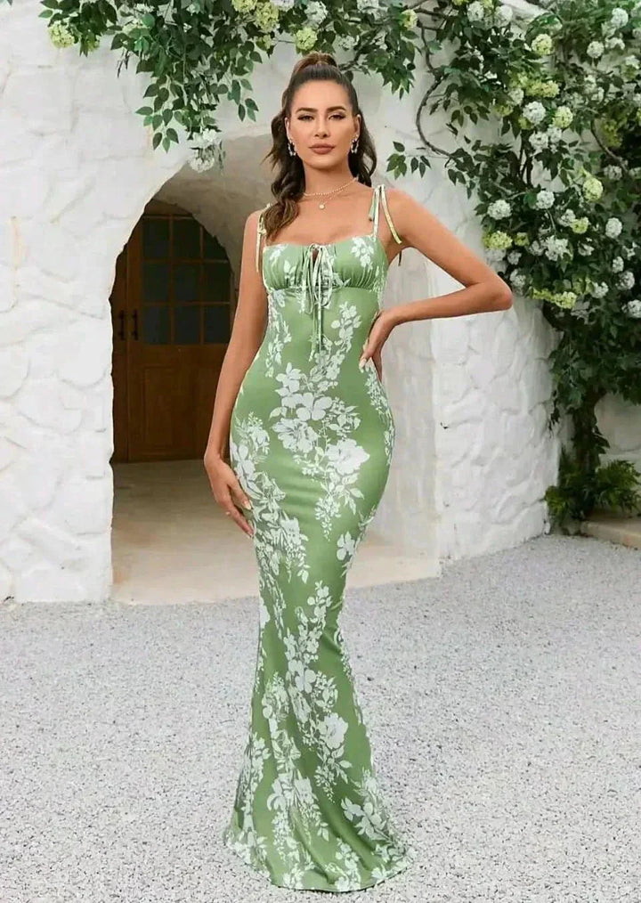 Maeve Printed Bodycon Maxi Dress