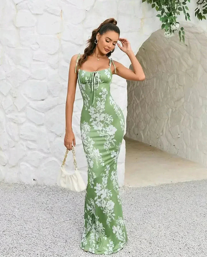 Maeve Printed Bodycon Maxi Dress