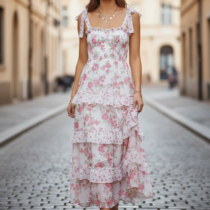 Mindy Tiered Ruffle Maxi Dress