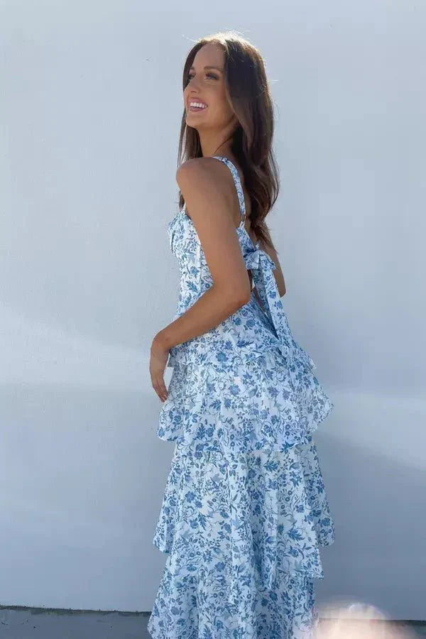 Kali Floral Tiered Maxi Dress