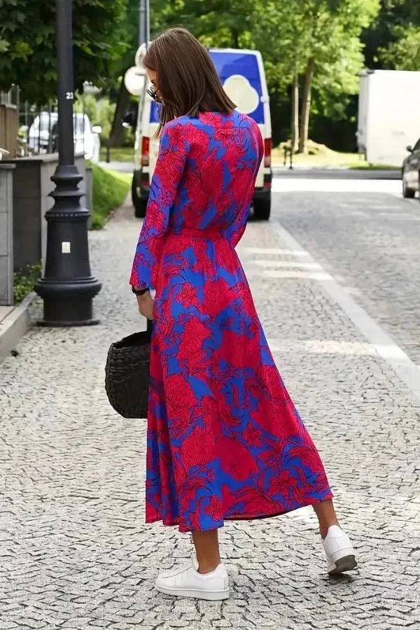 Nala Printed Wrap Maxi Dress