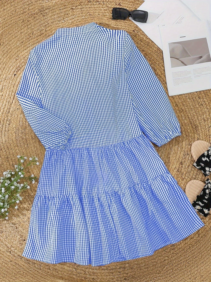 Lorelai Gingham Tiered Mini Dress