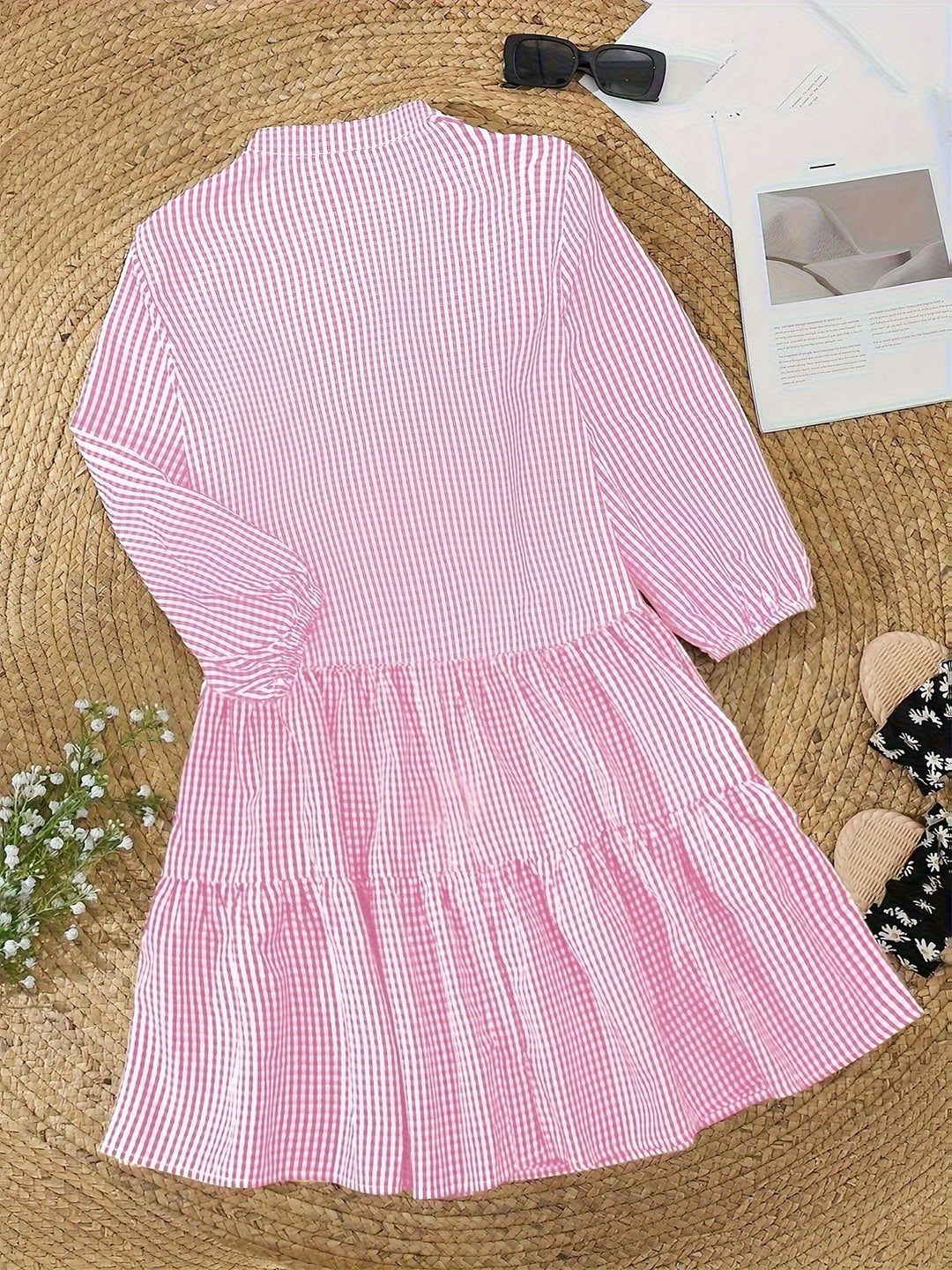 Lorelai Gingham Tiered Mini Dress