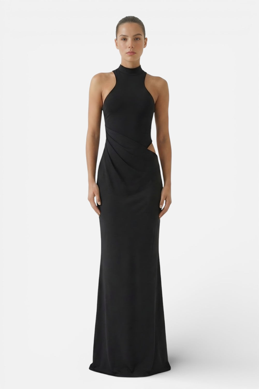 Veloura Draped Cutout Maxi Dress