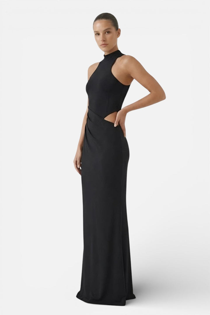 Veloura Draped Cutout Maxi Dress