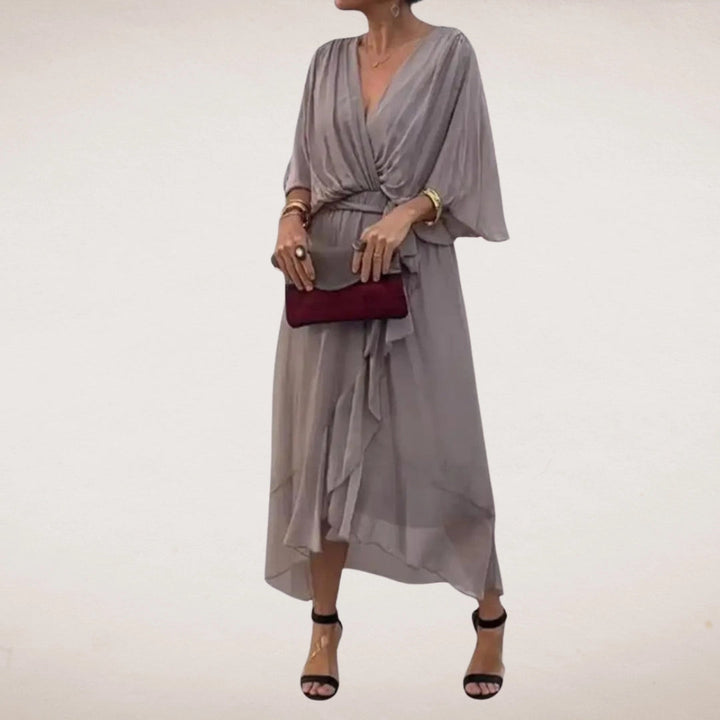 Juniper Draped Wrap Midi Dress